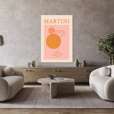 Art mural rétro, moderne et minimaliste, cocktail classique