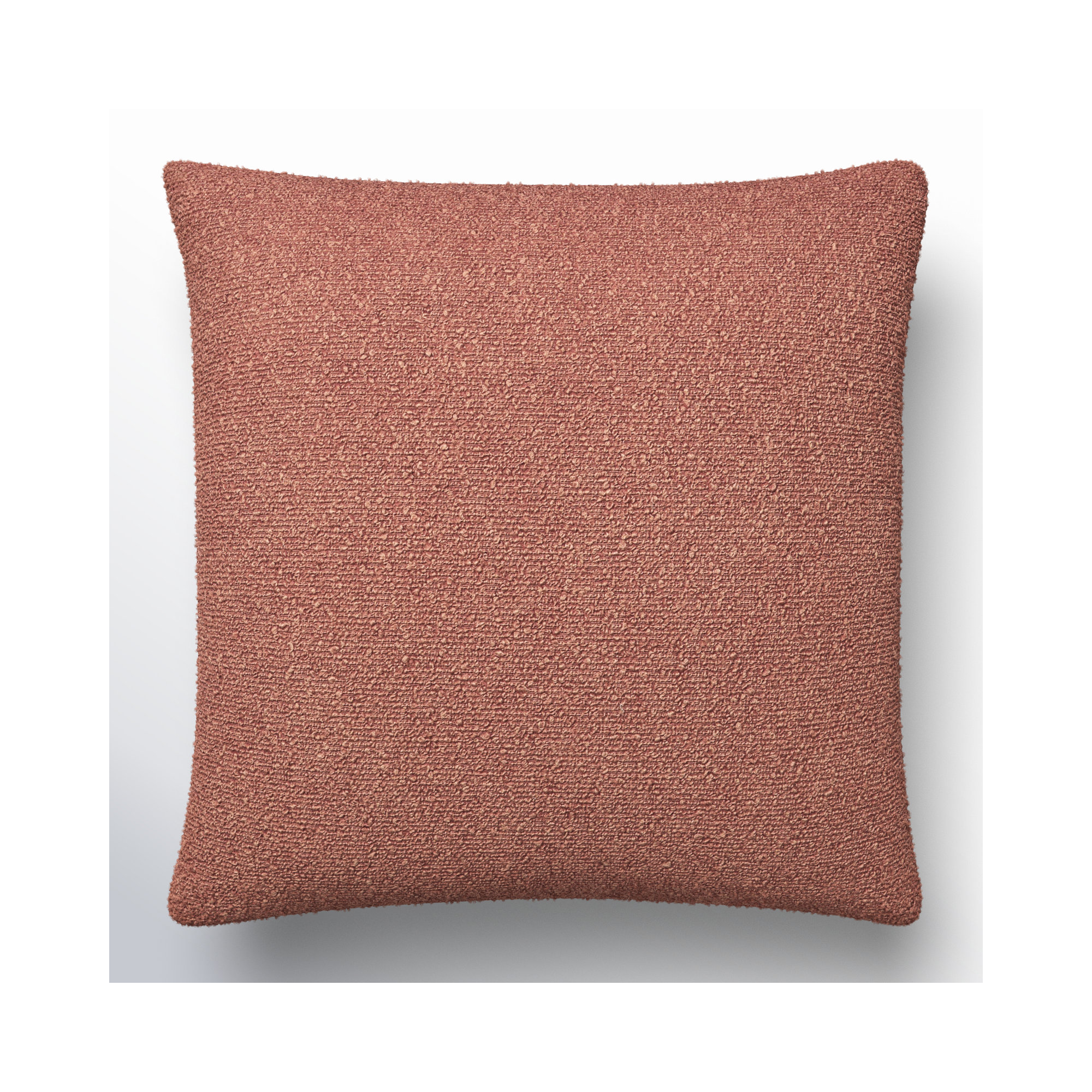 Amalfi Boucle Throw Pillow, Down, 20" x 20", Red