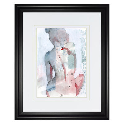 Art mural moderne Madonna II - 34 po x 40 po - Cadre noir