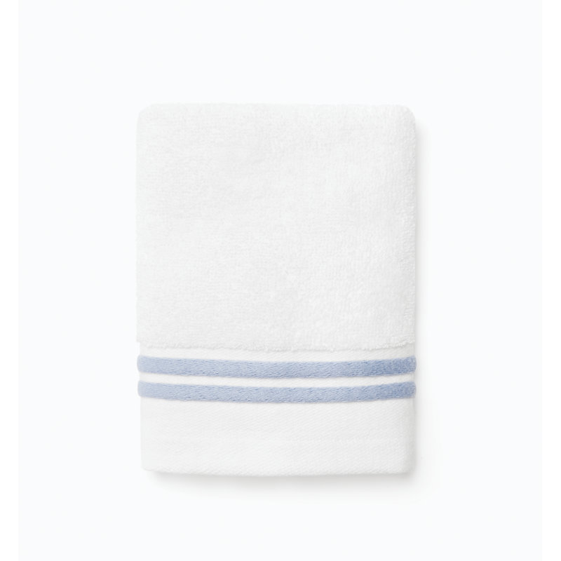 Aura Washcloth, White/Sea