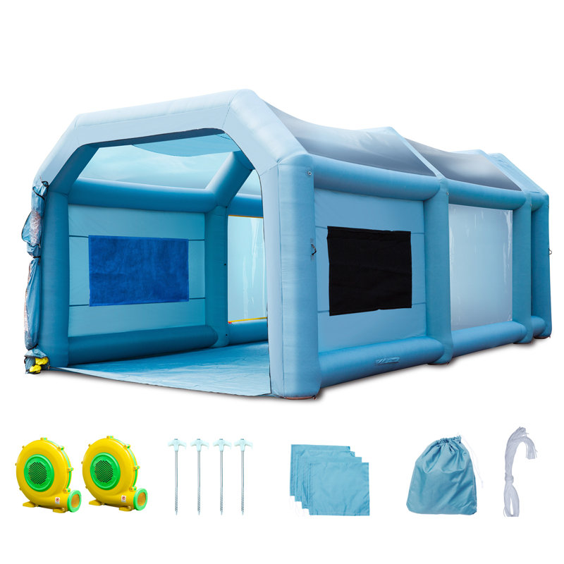 Cabine de peinture gonflable, cabine de pulvérisation gonflable, puissants souffleurs de 750 W + 950 W