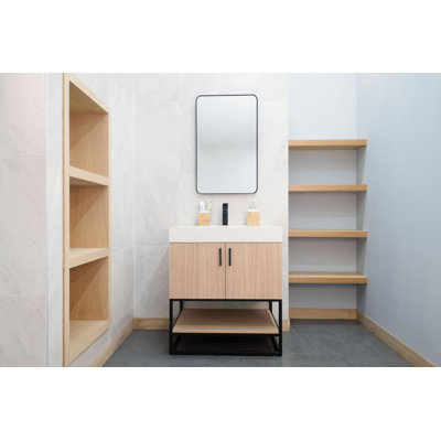 Aurelia 30" Vanity with Integrated Porcelain Sink