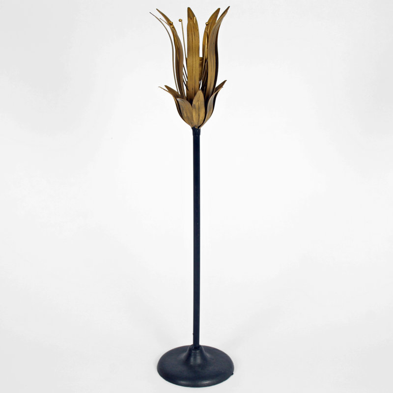Metal Tabletop Candlestick, 55cm H x 14cm W x 14cm D