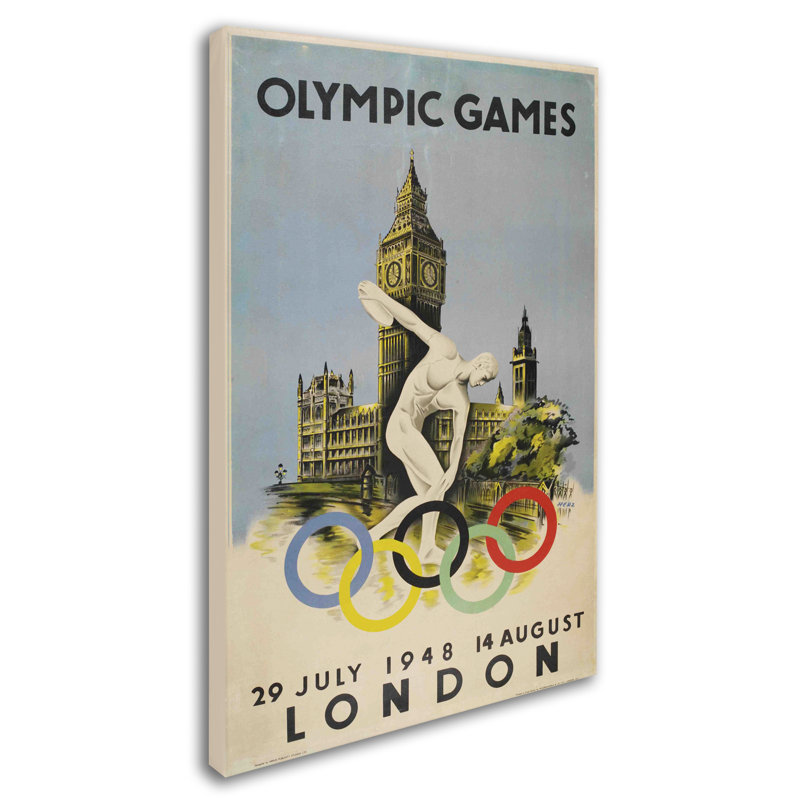 1948 jeux olympiques de londres-impression sur toile tendue, H 24 po x l 16 po