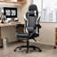 Fauteuil de jeu ergonomique inclinable en similicuir, pivotant et jeu vidéo de massage avec repose-pieds-482003454-524188306