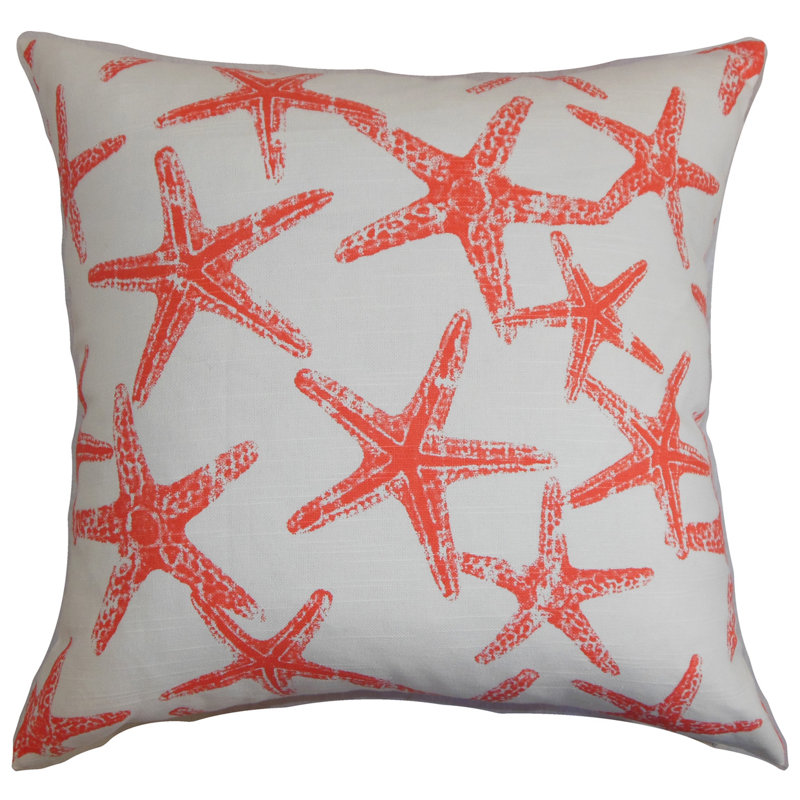 Housse de coussin en coton ilene côtier, Rouge