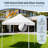 6.5 x 6.5 FT Pop up Canopy Tent with 4 Sidewalls, Wheeled Bag, 4 Sandbags, 8 Stakes-121283446