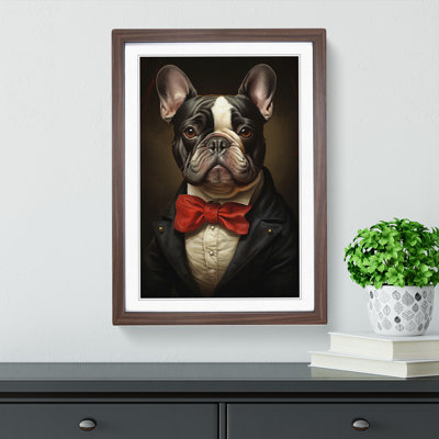 French Bulldog Classicism - Framed Print