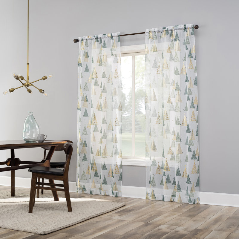 Panneau de rideau transparent avec passe-tringle Kenyel, L 37 po x L 63 po
