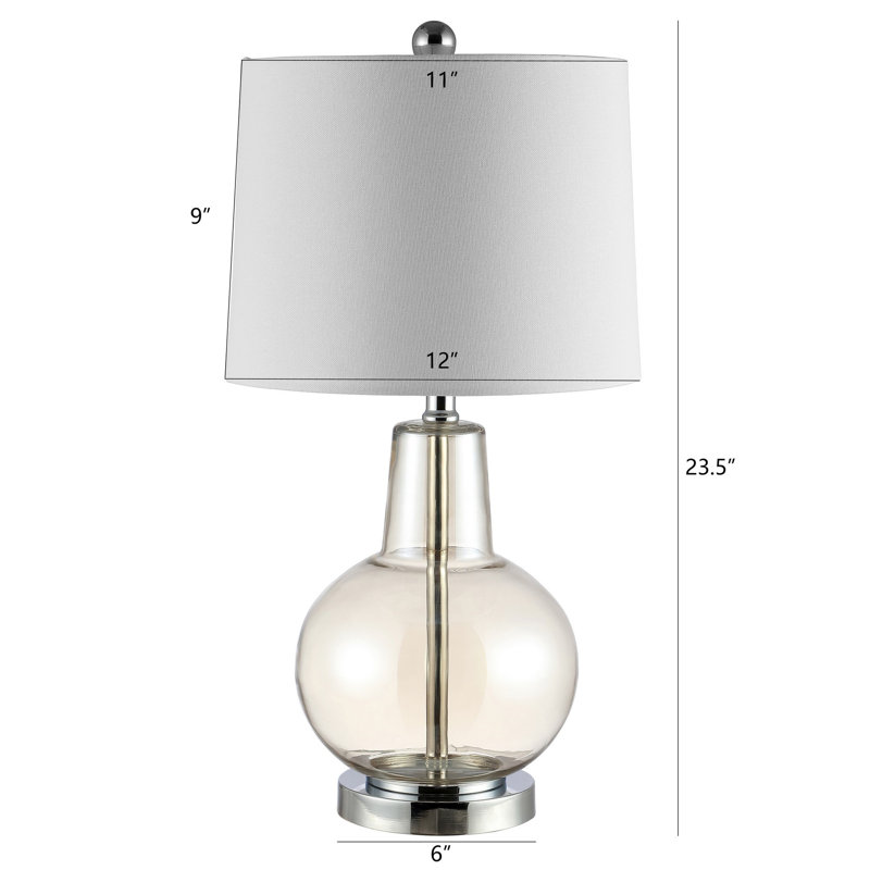 Lampe de table 24 po Hanna, Verre brillant