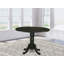 Table de salle à manger Dublin - plateau de table rond en bois avec base Dropleaf et piédestal, 42 po x 42 po, noir brossé-1420018426-1420018425