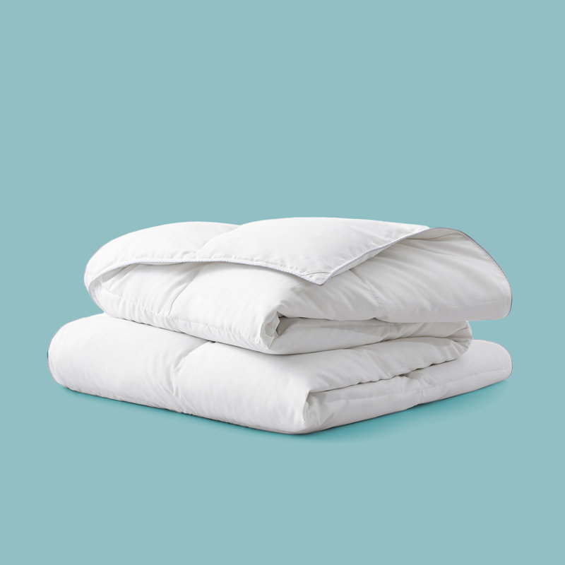 Lightweight Feather and Down Comforter/Duvet Insert, King, White