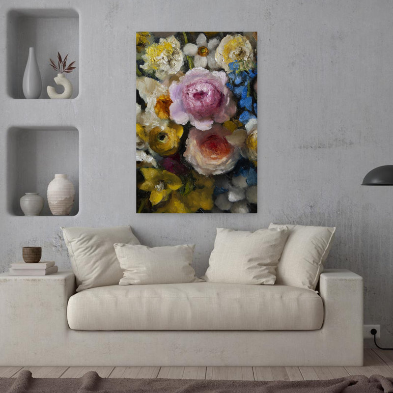 Art mural contemporain contemporain, H 36 po x l 24 po