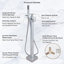 Mustecaplioglu Floor Waterfall Faucet Bath Filler