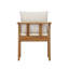 Chaise de salle à manger d'extérieur avec coussins Cunningham (ensemble de 2) - Bois d'acacia durable avec dossier en rotin tissé à la main