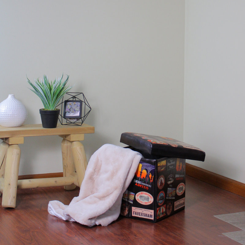 Repose-pieds de rangement pliable 15 po