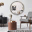 30,75 "Miroir mural en bois, miroir décoratif rond en E pour décoration murale" salon, chambre à coucher