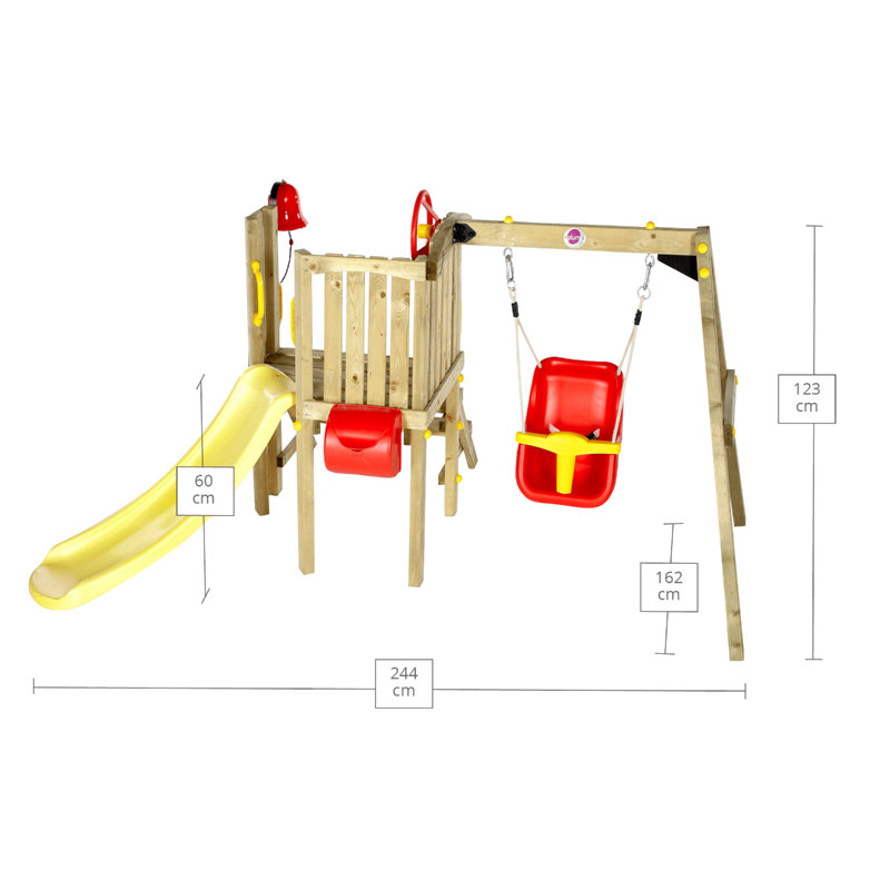 Plum Swing Set with 1 Swing(s) , 1 Slide(s)