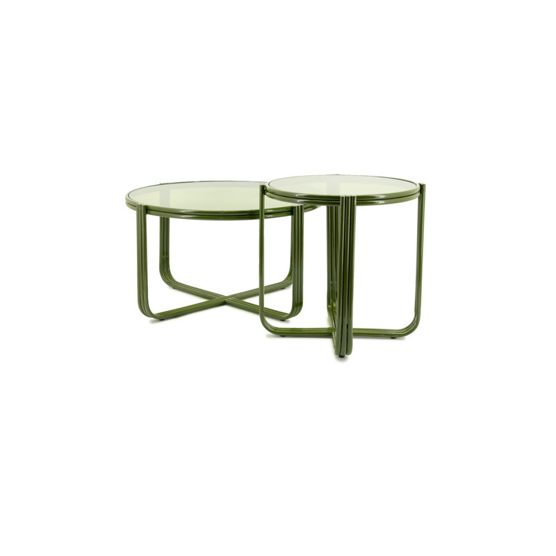 Coffee Table Glass Coffee Table, Green