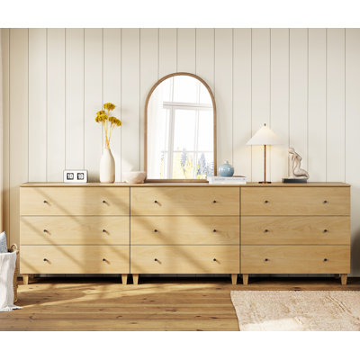 Kids Dresser With 9 Drawers For Children's Room, 3-In-1 Dresser For Bedroom, 106"W