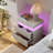 LED Nightstand with 2 Drawers - Small Space Solutions-52167520