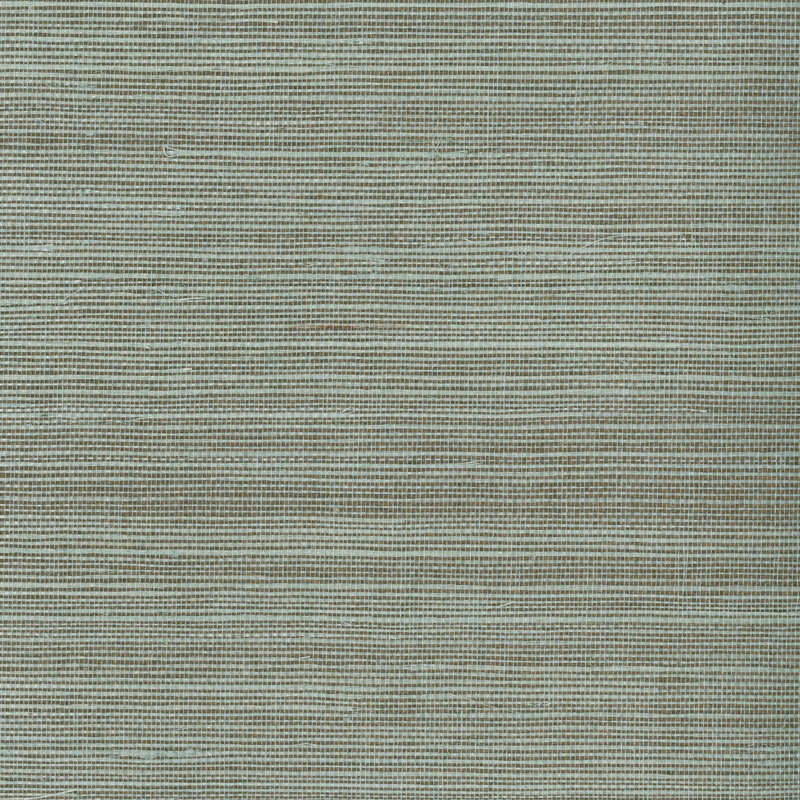 Grasscloth III 12' L x 36" W Wallpaper Panel, Brown/Light Blue
