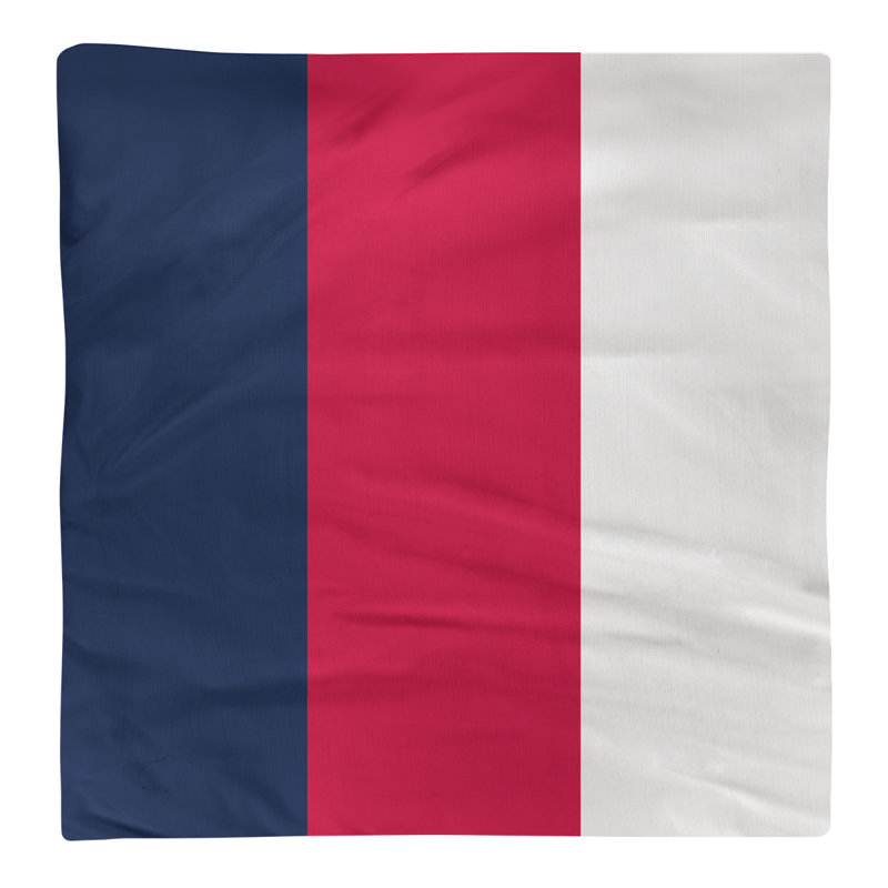 Cotton No Pattern Square Napkin, Navy Blue/Scarlet Red/White
