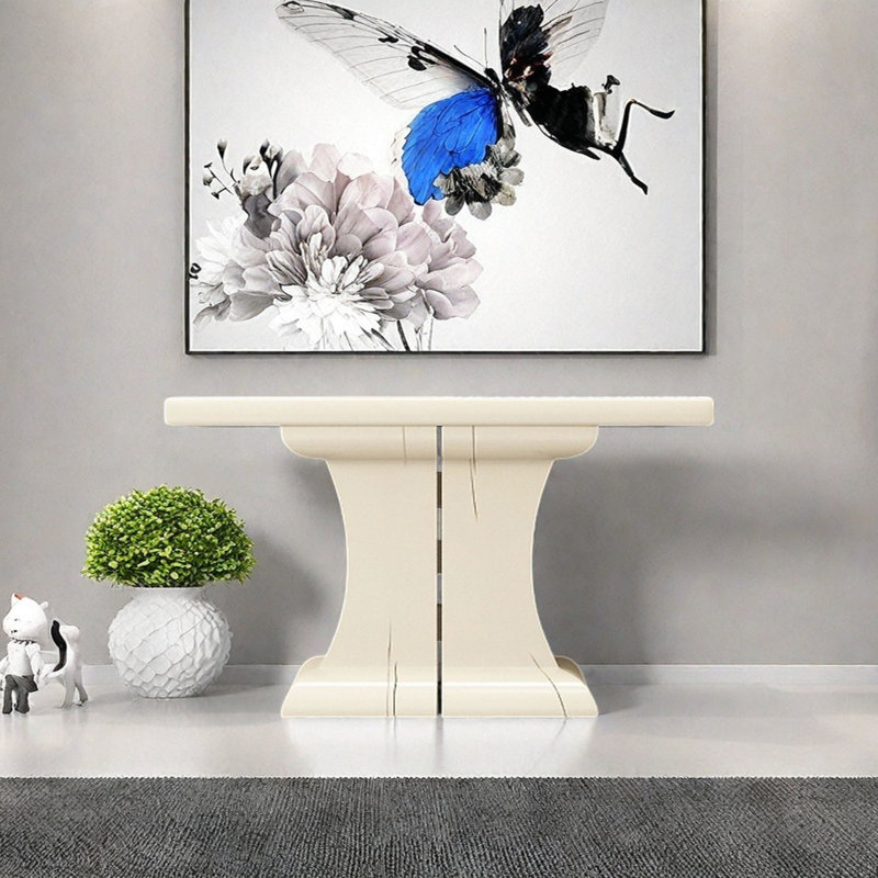 Console moderne minimaliste, H 35,43 po x l 55,12 po x P 15,75 po, Kaki