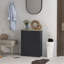Armoire à chaussures mince pour le vestibule, armoire de rangement pour chaussures moderne cachée avec 2 tiroirs rabattables et tablettes réglables pour 12 paires de chaussures, noir