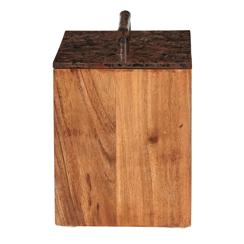 Wood Jar, 8.5" H x 6" W