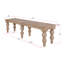 Braydan 70"W Solid Wood Hand-Turned Leg Bench- Rustic Natural-1278542637