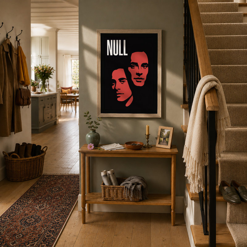 Null Modern - Framed Print, A2 - 59.4 x 42.0 cm, Oak