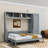 Ajae Murphy Bed with Storage Bookcase, Drawers and Wardrobe-1987866090-1985748472