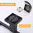 Modern Matte Black Stainless Steel Square Towel Ring, Wall Mounted Bathroom Towel Holder for Bathroom and Kitchen, Rust-Resistant Hardware