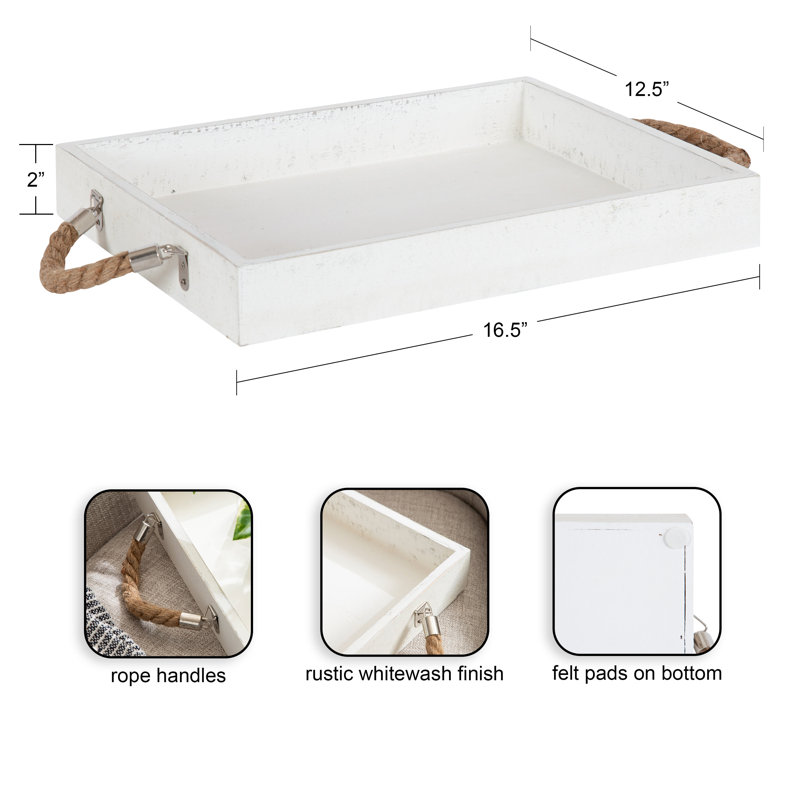 Akanksha Wood Tray, 13" H x 17" W