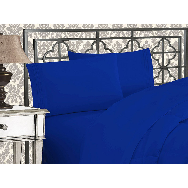 Microfiber Sheet Set, King, Royal Blue