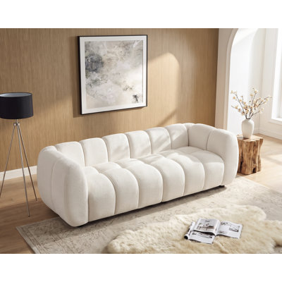 Modern Upholstered Sofa, Tufted Couch