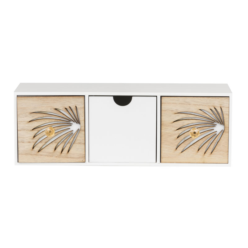 Carving Jewellery Box, White/Natural