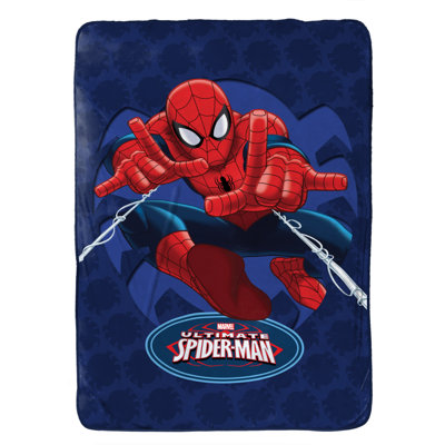 Marvel Spiderman Astonish Plush Twin Blanket