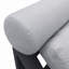 Fauteuil de patio inclinable avec coussins et repose-pieds, coussins souples en tissu imperméable avec structure en aluminium