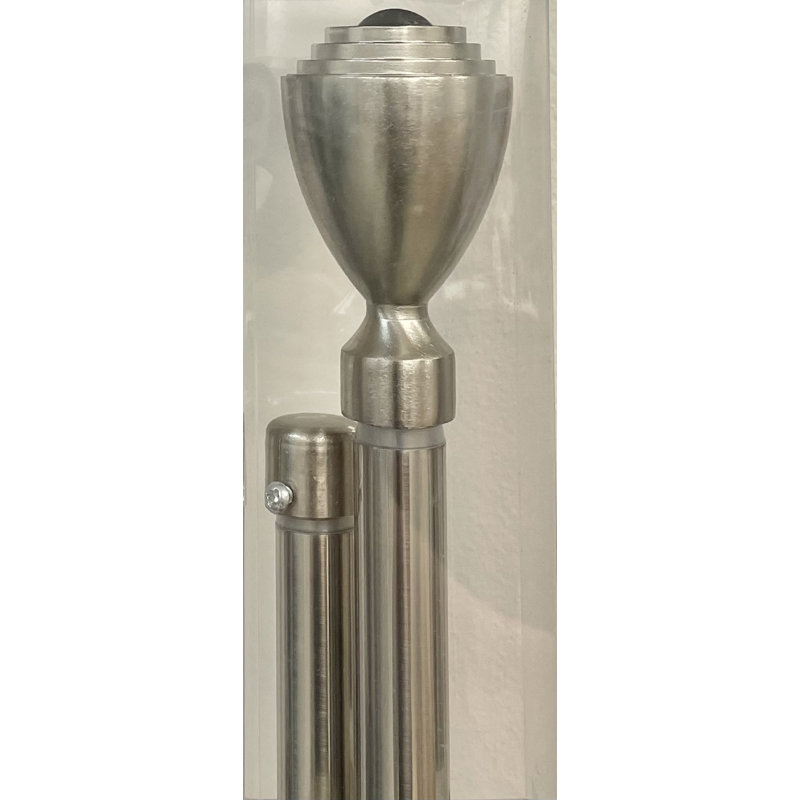 Tringle à rideaux double réglable en nickel poli de 66 à 120 po