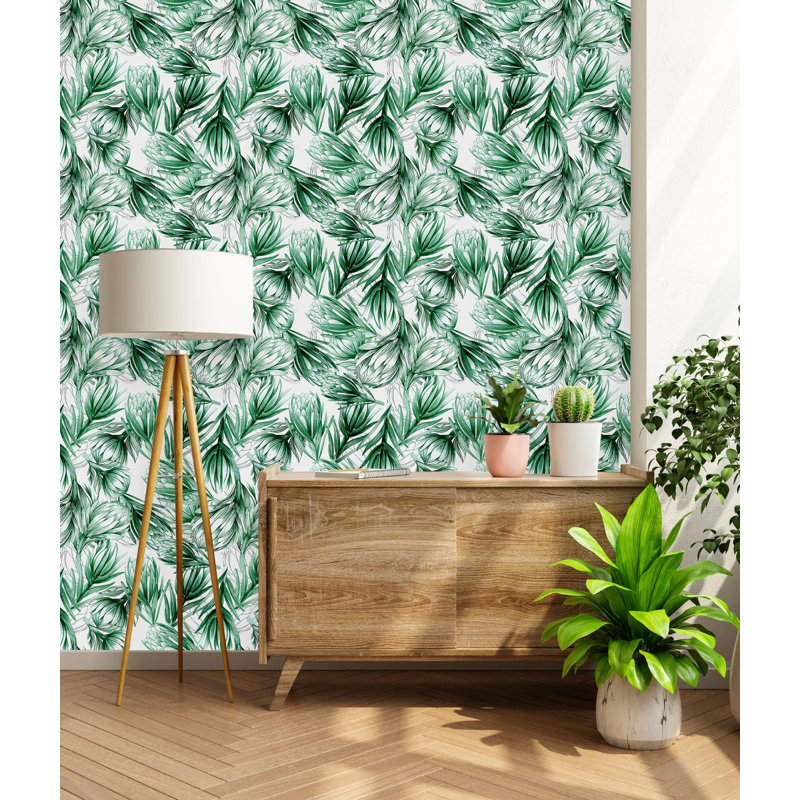 Panneau de papier peint autocollant L 18,75 pi x l 25 po Protea