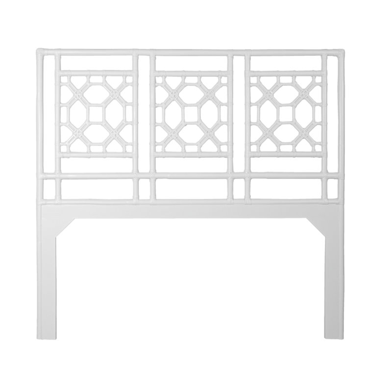 Lattice Back Standard Bed, Black, Full