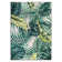 Contemporary Tropical Floral Leaves Non Slip Area Rug