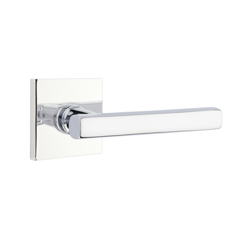 Faux levier de porte double avec rosette Freestone, Gauche, Chrome poli