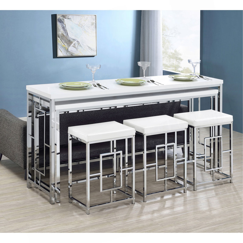Counter Height Table With Pot Rack