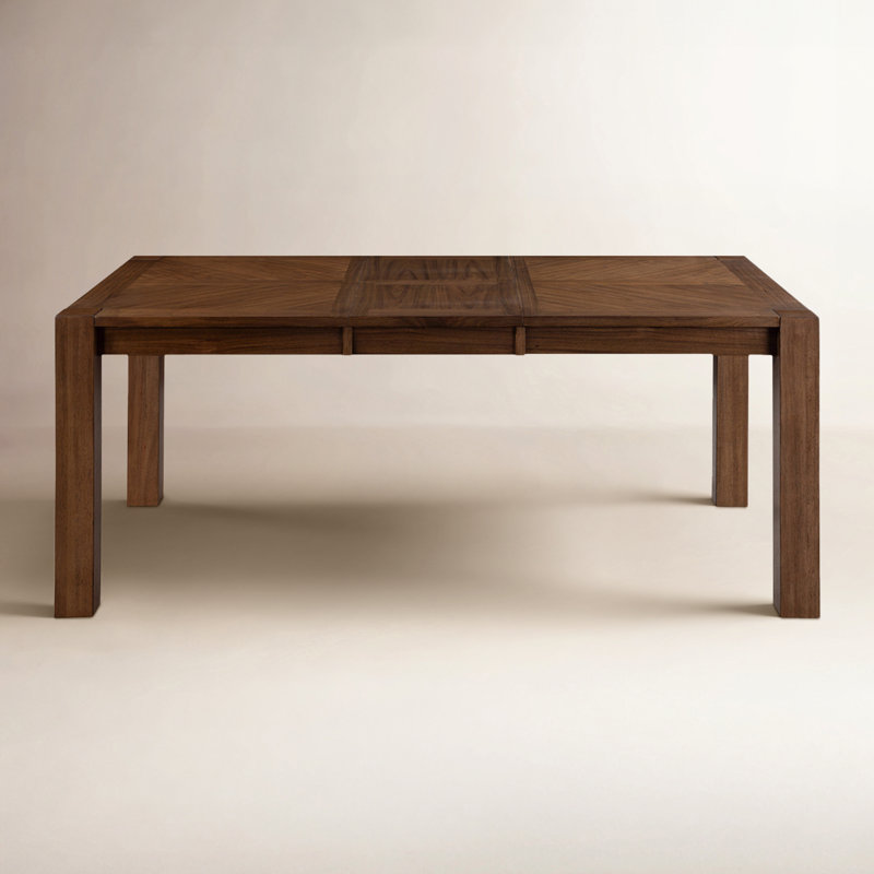 Dione Brooklyn Solid Wood Rectangular Dining Table, Brown