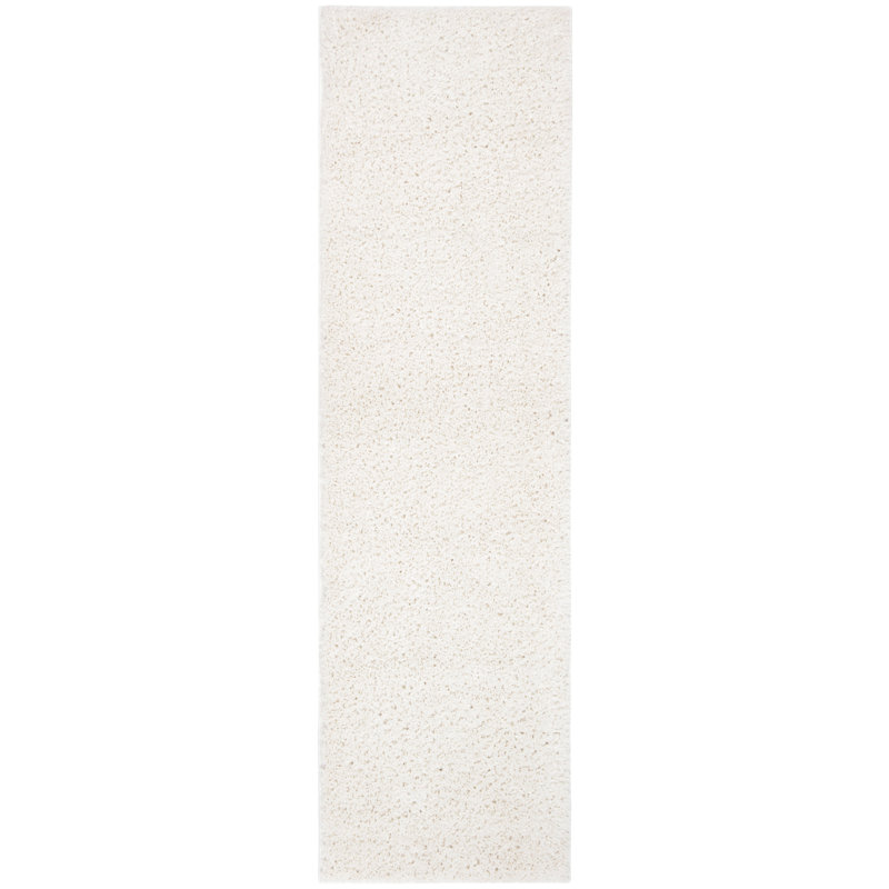 Brittney Performance solid color shag rug, Tapis de couloir 2 pi 3 po x 20 pi, Ivory