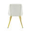 Ensemble de 2 chaises d'appoint en cuir synthétique blanc Gaines