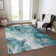 Machine Washable Indoor/Outdoor Cinead ACN1687 Teal Rug